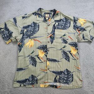 S Tommy Bahama Shirt Mens XL Floral Silk‎ Short Sleeve Hawaiian Button Up